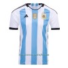 Camiseta de fútbol Champions Argentina 3 Star Primera Equipación Mundial 2022 - Hombre